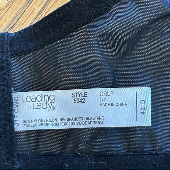 Leading Lady Leopard Print Lightly Padded Adjustable Strap 4-Hook Bra 42D - Picture 3 of 9